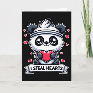 Alla hjärtans dag jag stjäl hjärtan Panda Björn Sö Kort