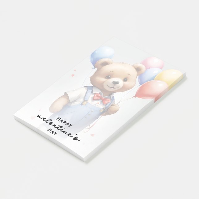 Alla hjärtans dag - kallt vattenfärgsbeläggning me post-it block (Vinklad)