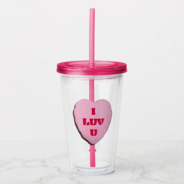 Alla hjärtans dag-kandis hjärta take away mugg