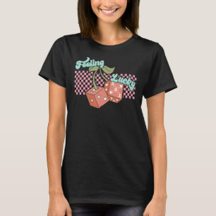 Alla hjärtans dag känner Lucky Dice Heart Cherries T Shirt