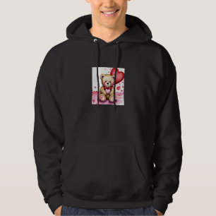 Alla hjärtans dag Kärlek Björn Teddy Fästmö F Hoodie