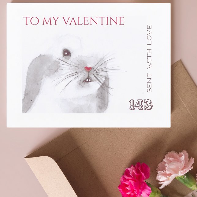 Alla hjärtans dag kärlek brev frimärke kort (Skapare uppladdad)