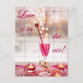 Alla hjärtans dag Kärlek Champagne Helg Vykort