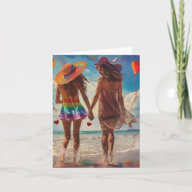 Alla hjärtans dag Kärlek Digital konst Helgkort (Framsida)