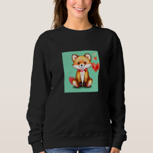 Alla hjärtans dag Kärlek Hjarta Räv Teddy Flicka V T Shirt