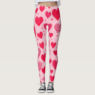 Alla hjärtans dag-kärlek hjärtan leggings