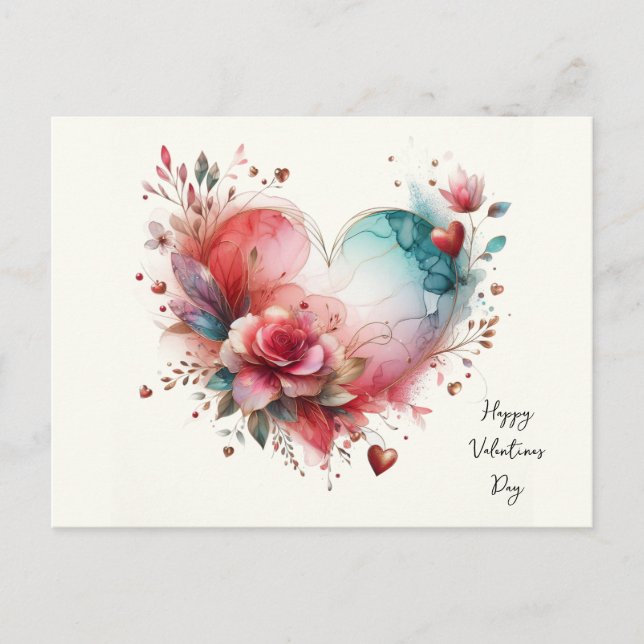 Alla hjärtans dag Kärlek-kort Vykort (Framsida)