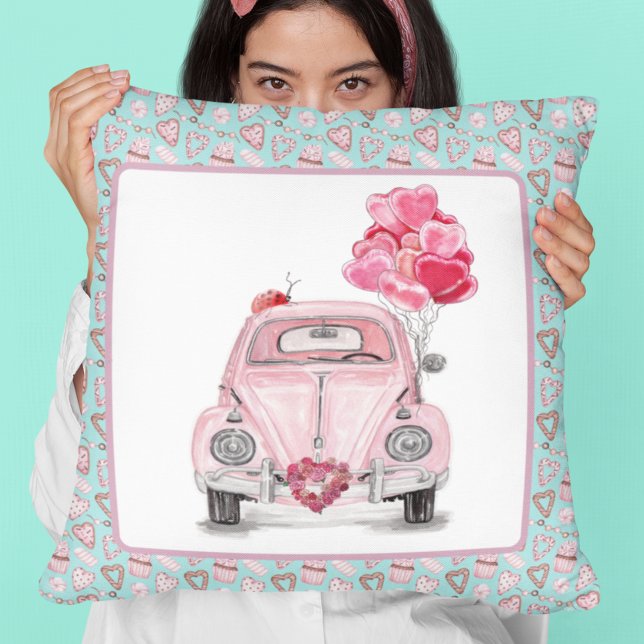 Alla hjärtans dag Kärlek Kryp Cute Car Kudde (Skapare uppladdad)