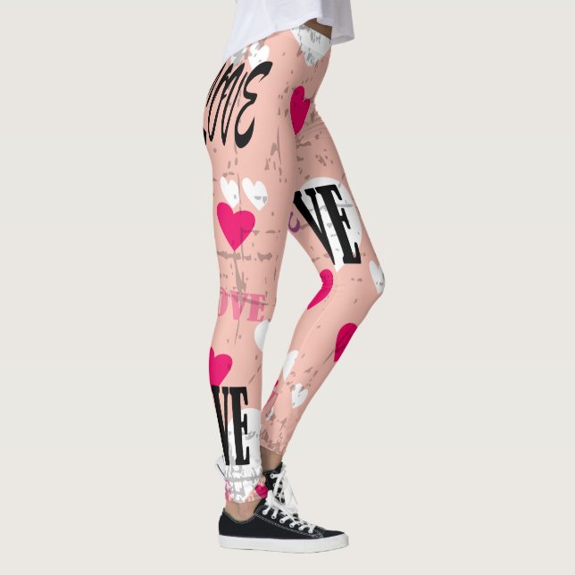 Alla hjärtans dag Kärlek Leggings (Höger)