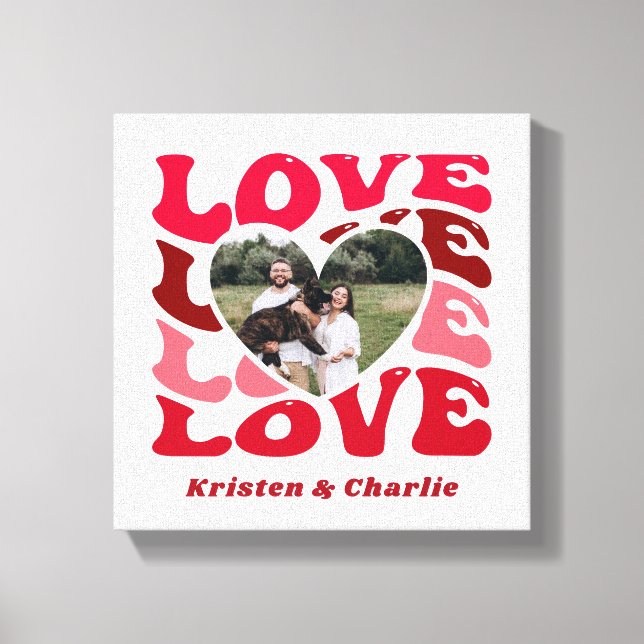 Alla hjärtans dag Kärlek par Anpassningsbar Foto Canvastryck (Framsida)