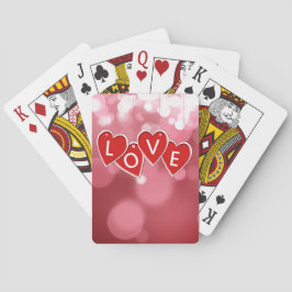 Alla hjärtans dag Kärlek Red Hearts Casinokort