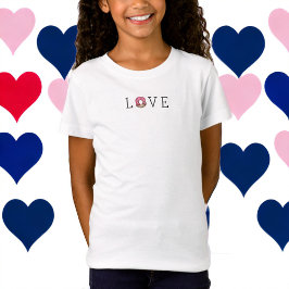 Alla hjärtans dag Kärlek Rosa Donut Sprinkles T Shirt