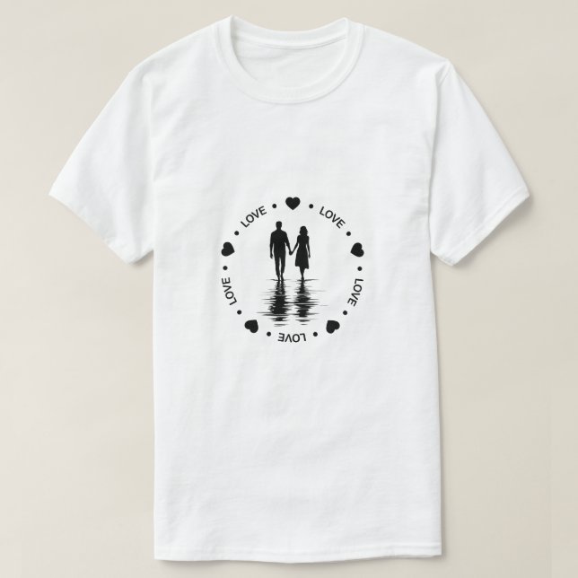 Alla hjärtans dag Kärlek T Shirt (Design framsida)