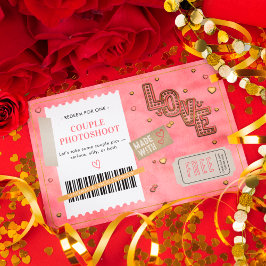 Alla hjärtans dag kärlekspar fotografering kupong