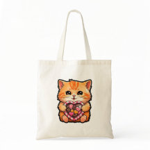 Alla hjärtans dag Katt: Cute Kattunge med hjärta