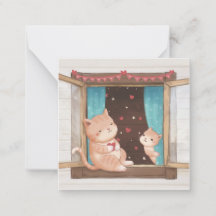 Alla hjärtans dag: Katter & Hjärtan Illustration