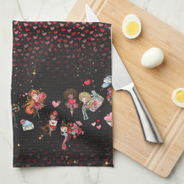 Alla hjärtans dag kökshandduk