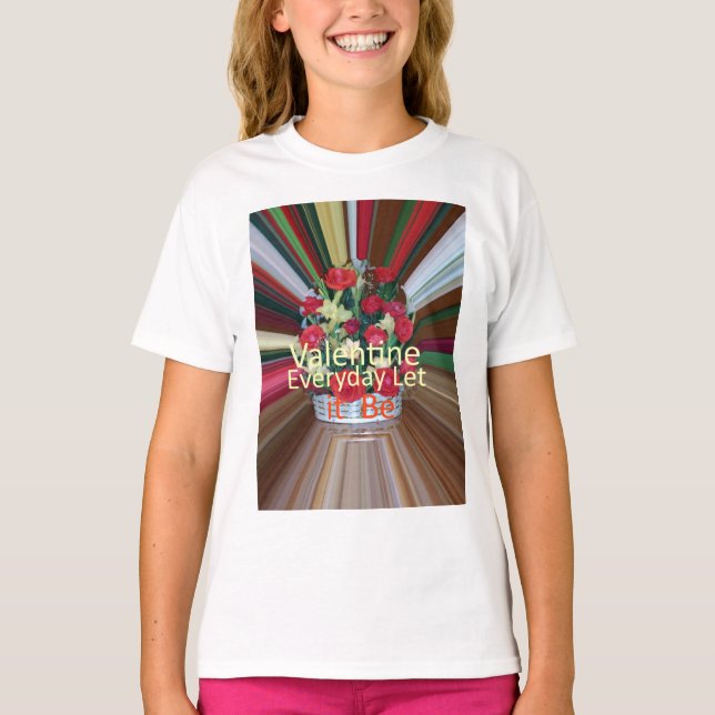 Alla hjärtans dag-konst Skriv ut T-shirt (Framsida)