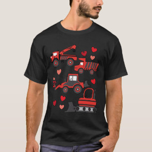 Alla hjärtans dag konstruktionsbilar Roliga lastbi T Shirt