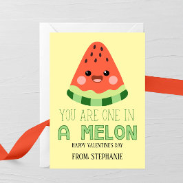 Alla hjärtans dag-kort för barn med melon anteckningskort