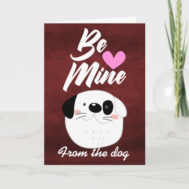 Alla hjärtans dag-kort ...från hunden helgkort (Framsida)