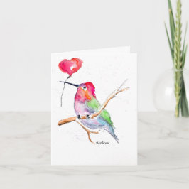 Alla hjärtans dag-kort "Kolibri i kärlek" Kort