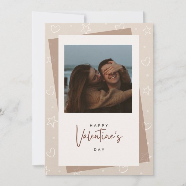 Alla hjärtans dag-kort, romantisk kort, kärlekskor julkort (Framsida)