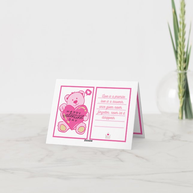 Alla hjärtans dag-kort tack kort (Baksida)