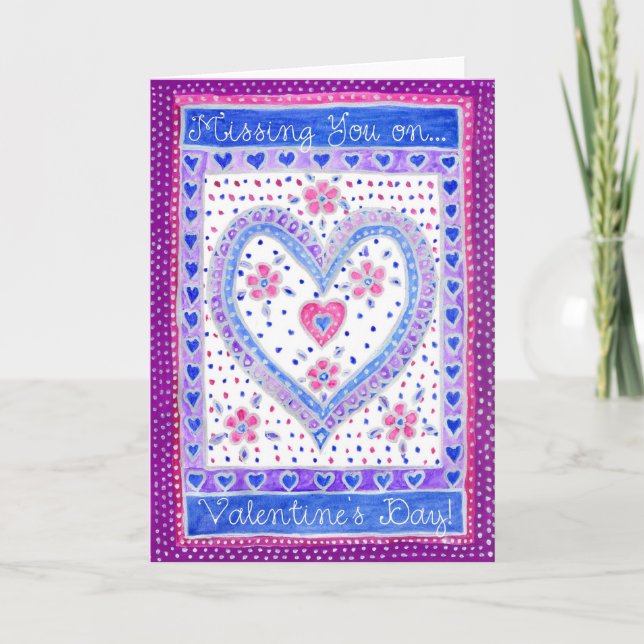 Alla hjärtans dag-kortet "Saknar dig" Helgkort (Framsida)