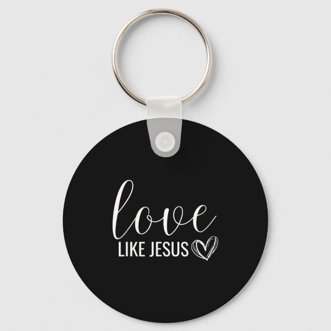 Alla hjärtans dag kristen kärlek som Jesus Nyckelring (Framsida)
