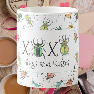 Alla hjärtans dag Kryp och Kisses XOXO Kaffemugg
