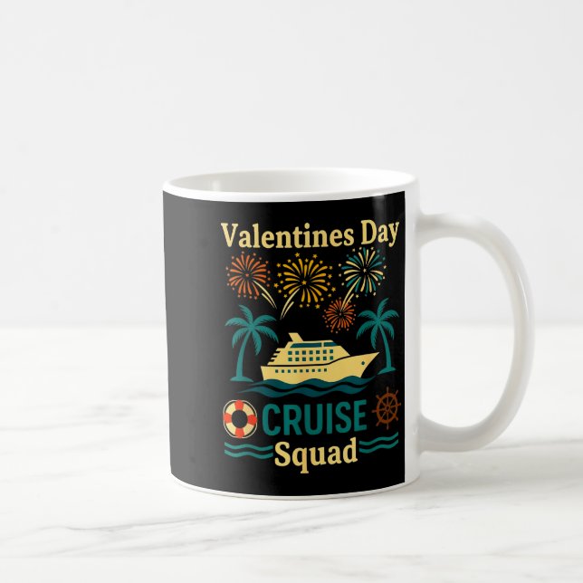 Alla hjärtans dag-kryssningssquad 2026 för par-mat kaffemugg (Höger)