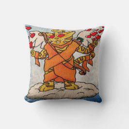 Alla hjärtans dag Kupidas Kärlek-katt Kudde