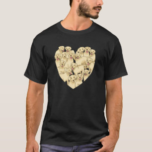 Alla hjärtans dag Labrador Heart Rolig hund Älskar T Shirt