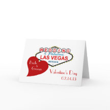 Alla hjärtans dag Las Vegas Bröllop Card