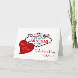 Alla hjärtans dag Las Vegas Bröllop Card Helgkort