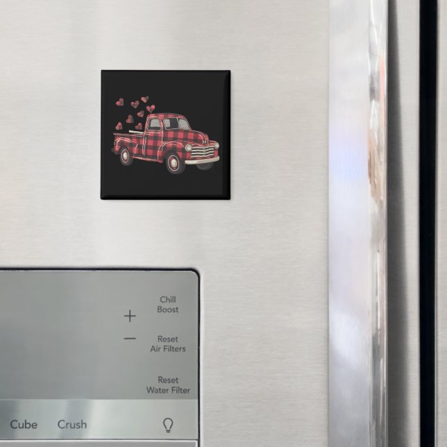 Alla hjärtans dag Lastbil Funny Buffalo Play Leopa Magnet (In Situ (Fridge))