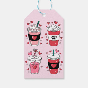 Alla hjärtans dag Latte Kaffeälskare Presentetikett