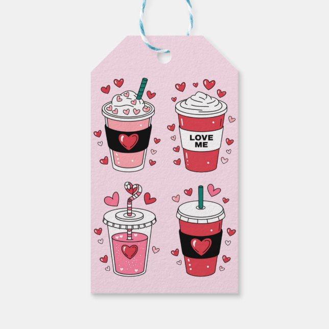 Alla hjärtans dag Latte Kaffeälskare Presentetikett (Baksidan)