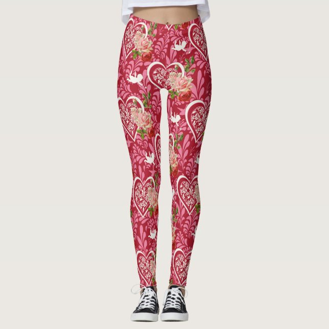 Alla hjärtans dag leggings (Framsida)
