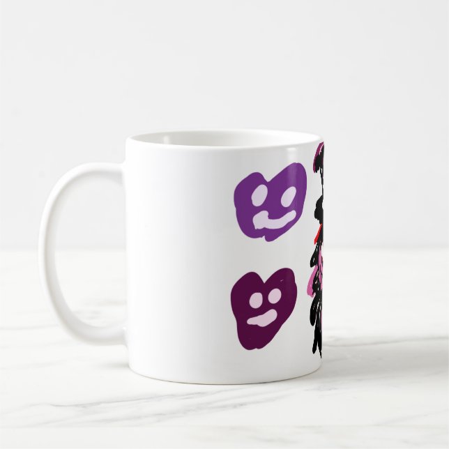 alla hjärtans dag lila kärlek  kaffemugg (Vänster)