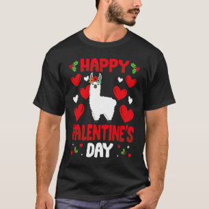 Alla hjärtans dag Llama Heart Kärlek Animal T Shirt
