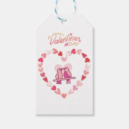 Alla hjärtans dag Love birds Rosa Hjärtat Utandnin Presentetikett