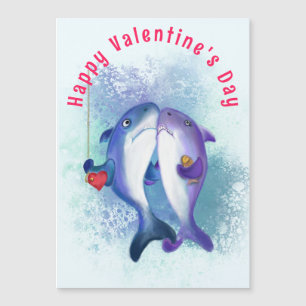 Alla hjärtans dag Magtnetiskt kort par Shark Kärle