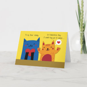 Alla hjärtans dag Make Cats Hugs och Kärlek Kort