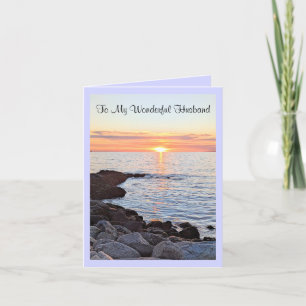 Alla hjärtans dag Make Foto av solnedgång i havet Helgkort