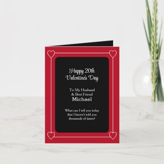 Alla hjärtans dag Make och bästa vänner, tillåt år Kort (Framsida)