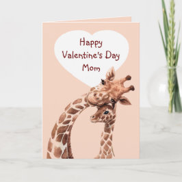 Alla hjärtans dag Mamma Roligt Giraffe Animal Kort