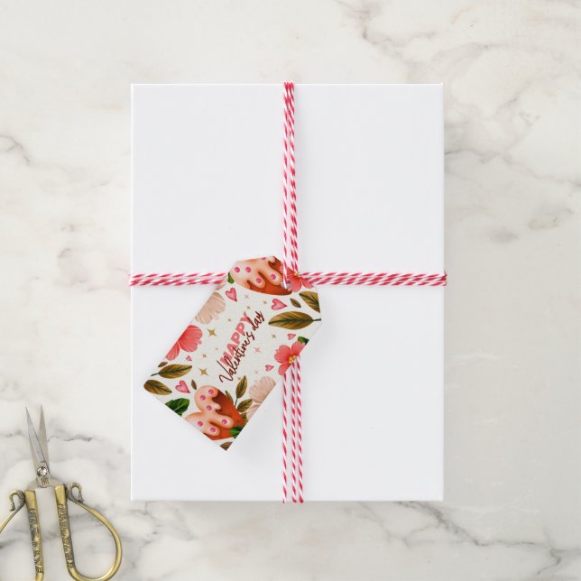 Alla hjärtans dag-Märkre Presentetikett (Med Snöre)