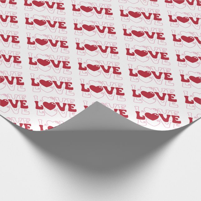 Alla hjärtans dag med hjärtan presentpapper (Hörn)